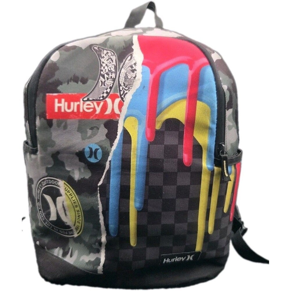 Large Hurley Backpack Padded Shoulders Laptop Bag